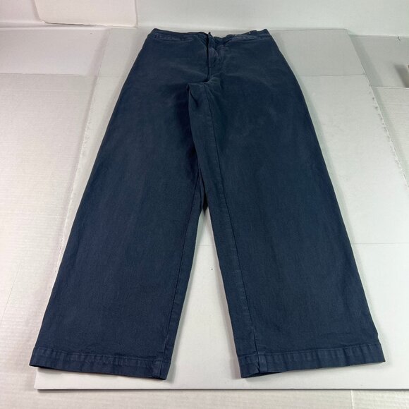 Madewell Pants Women's 28x27* Emmett Wide Leg Crop High Rise Blue Faded Tag 28 - Picture 1 of 16
